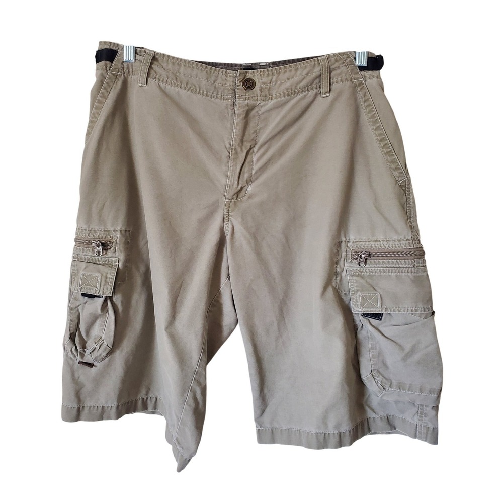 Kuhl Mens Tan KuhlDry Evaporative Comfort Cargo Shorts Size Large Hiking Outdoor
